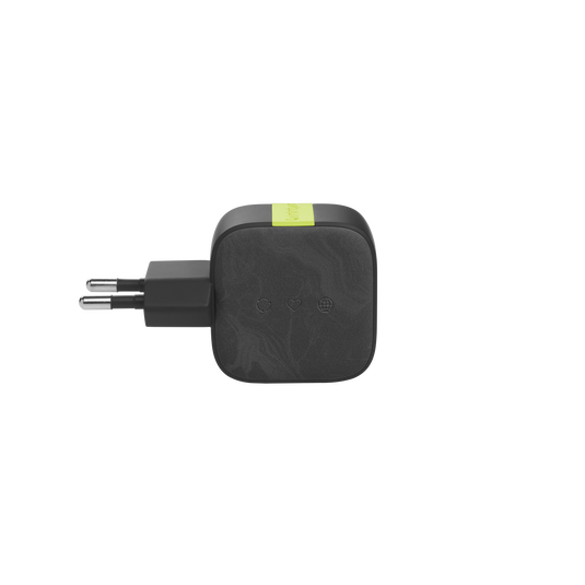 InstantCharger 30W 2 USB - Black - Compact USB-C and USB-A PD charger - Right image number null