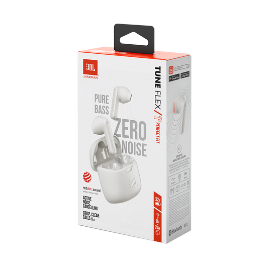 JBL Tune Flex - White - True wireless Noise Cancelling earbuds - Detailshot 10 image number null