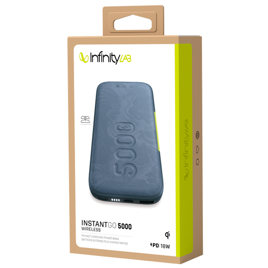 InstantGo 5000 Wireless - Blue - 18W PD fast charging power bank with wireless charging - Detailshot 5 image number null