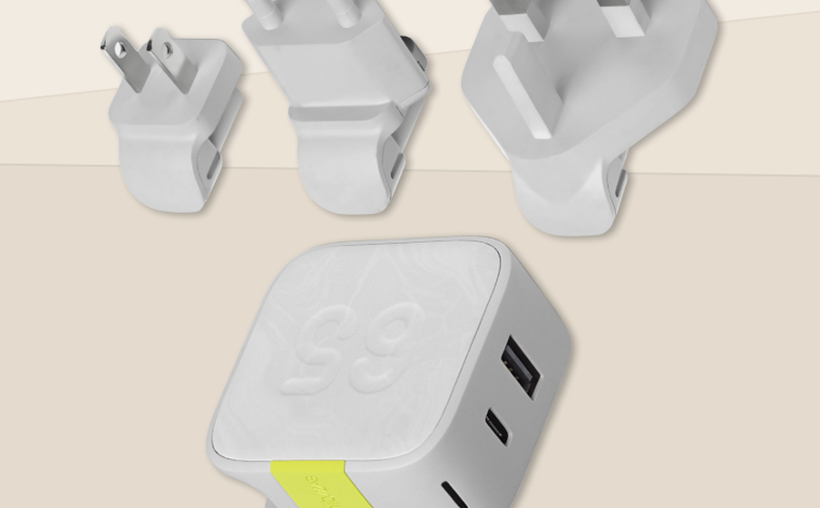 InstantCharger 65W 2 USB Verwisselbare reisstekkers - Image