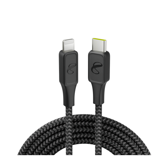 InstantConnect USB-C to Lightning - Black - 20W PD fast charging cable for iPhone® and iPad® - Hero image number null