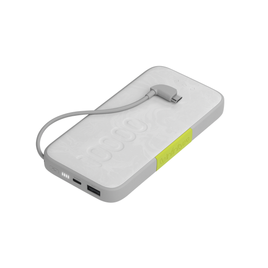 InstantGo 10000 Built-in USB-C Cable - White - 30W PD ultra-fast charging power bank - Hero image number null
