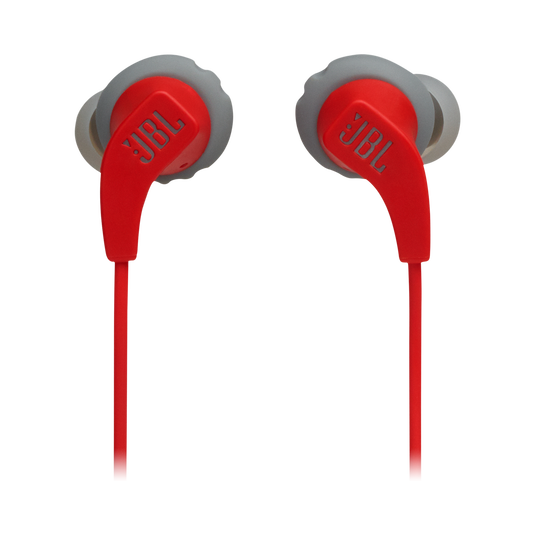 JBL Endurance RUNBT - Red - Sweatproof Wireless In-Ear Sport Headphones - Front image number null