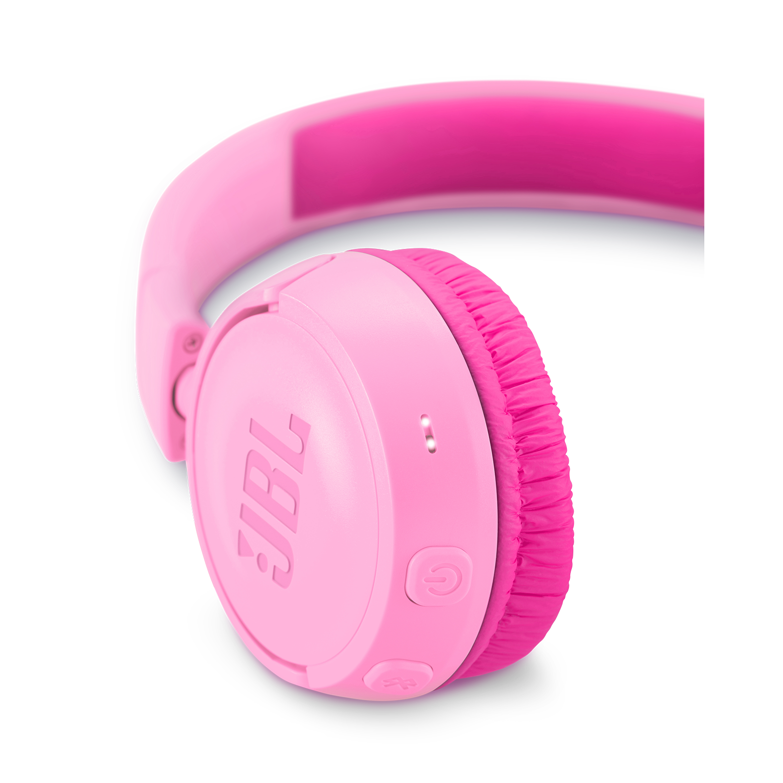 JBL JR300BT - Punky Pink - Kids Wireless on-ear headphones - Detailshot 2