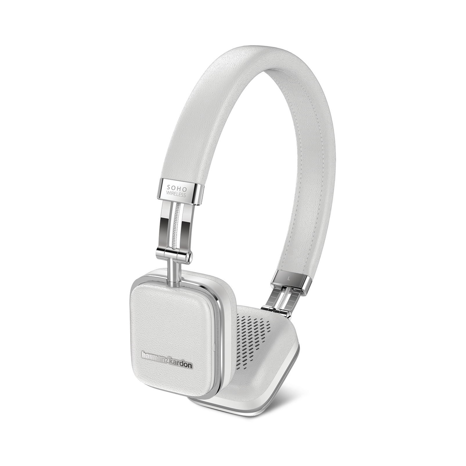 Soho Wireless - White - Premium, on-ear headset with simplified Bluetooth® connectivity. - Front